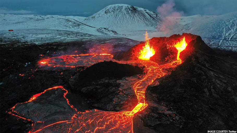 Spectacular Fresh Lava Stream Flows from Iceland Volcano
