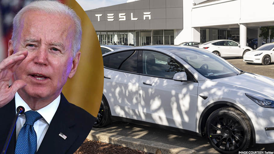 President When Joe Biden Finally Said "Tesla" after Elon Musk's Many Hints