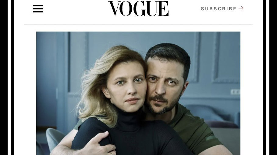 President Volodymyr Zelensky and Olena Zelenska Get Featured in Vogue