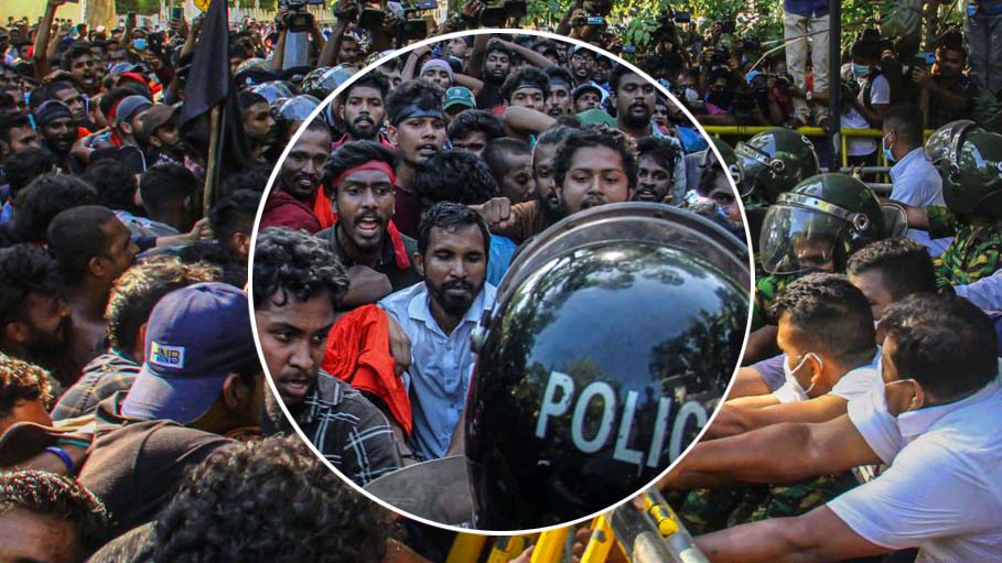 Thousands of Students Mob Sri Lanka PM's Home over Economic Crisis
