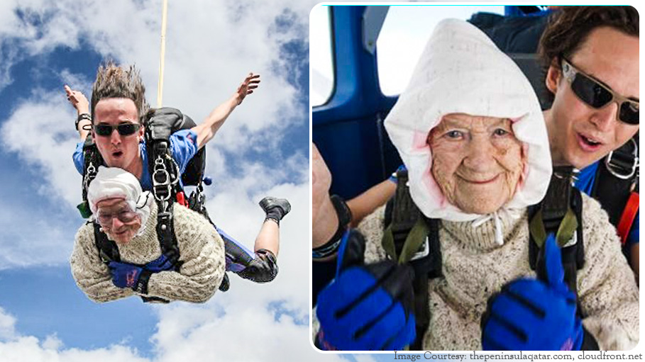 102-Year-Old Granny Becomes World’s Oldest Skydiver