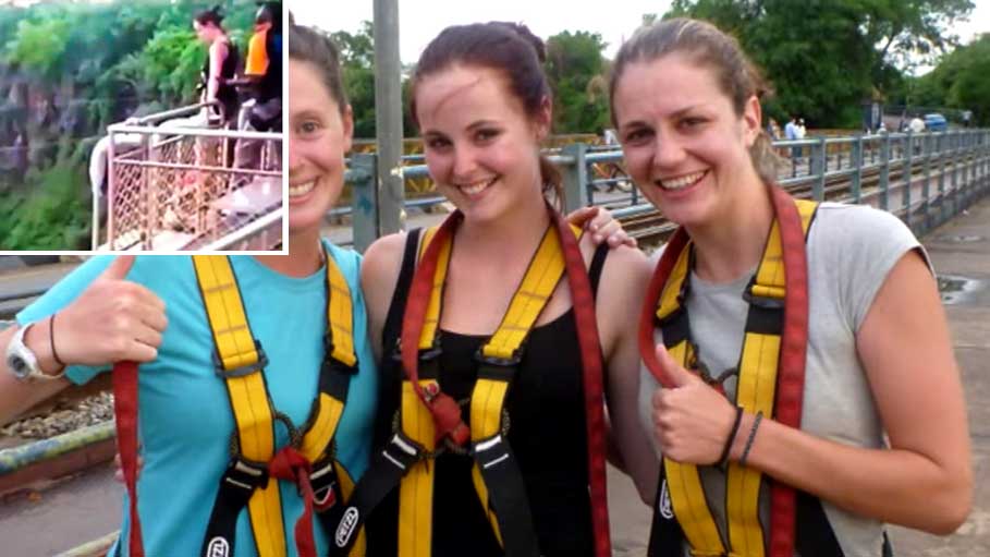 Erin Langworthy Falls into Crocodile Infested River after Bungee Cord Suddenly Snaps