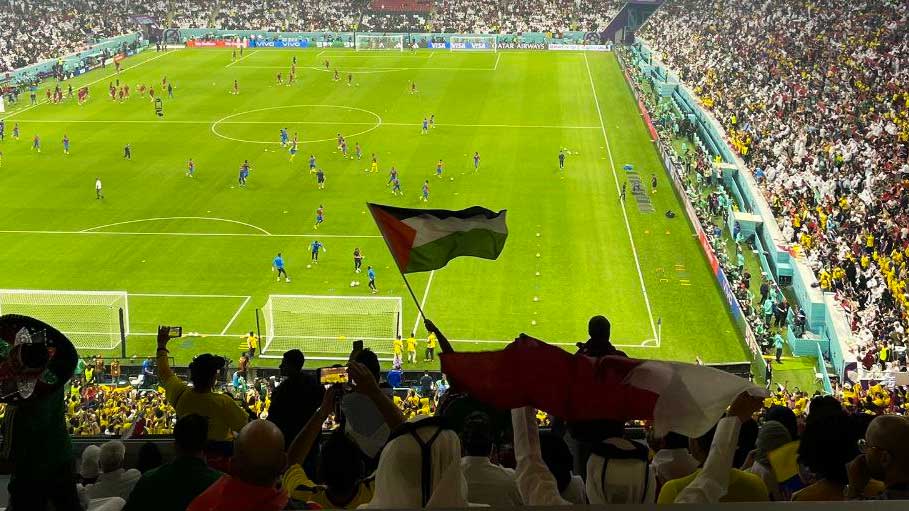 Palestine Flags Fly High at FIFA World Cup, Israeli Symbols Hidden: Doha