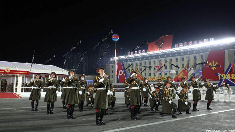North Korea Shows off Large Number of Nuclear Missiles at Night Parade