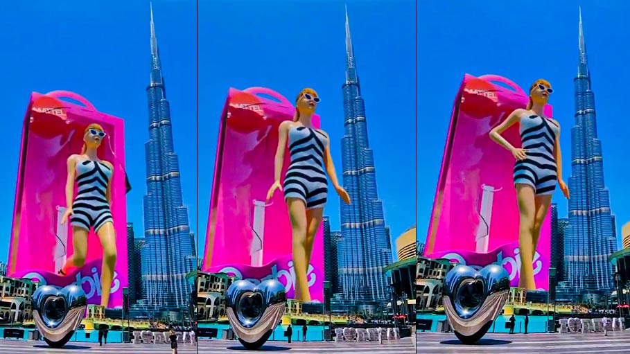 Barbie’s Giant 3D Ad Near Burj Khalifa in Dubai Goes Viral