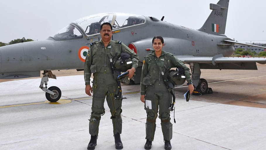 Father and Daughter Duo Create History by Flying in Same Formation of Hawk 132 Aircraft