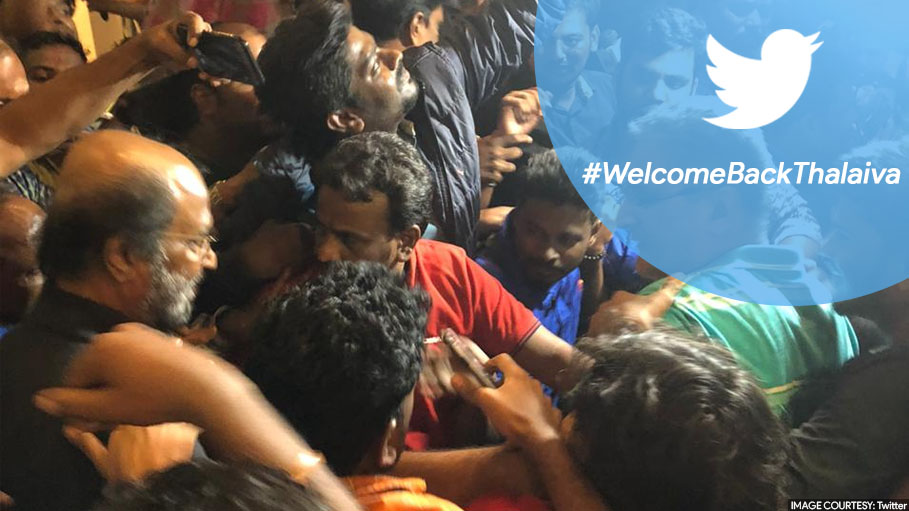 Rajnikanth Fan-Flocked at Chennai Airport and Way Home, Twitter Goes #WelcomeBackThalaiva