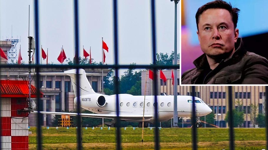 Elon Musk's Jet Leaves Shanghai as Tycoon Wraps Up China Visit