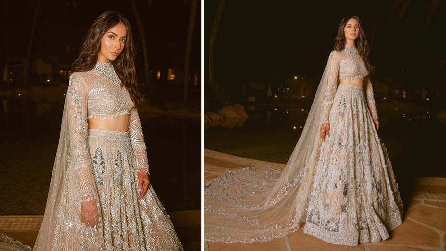 Rakul Preet Dazzles in Falguni Shane Lehenga at Her Cocktail Ceremony