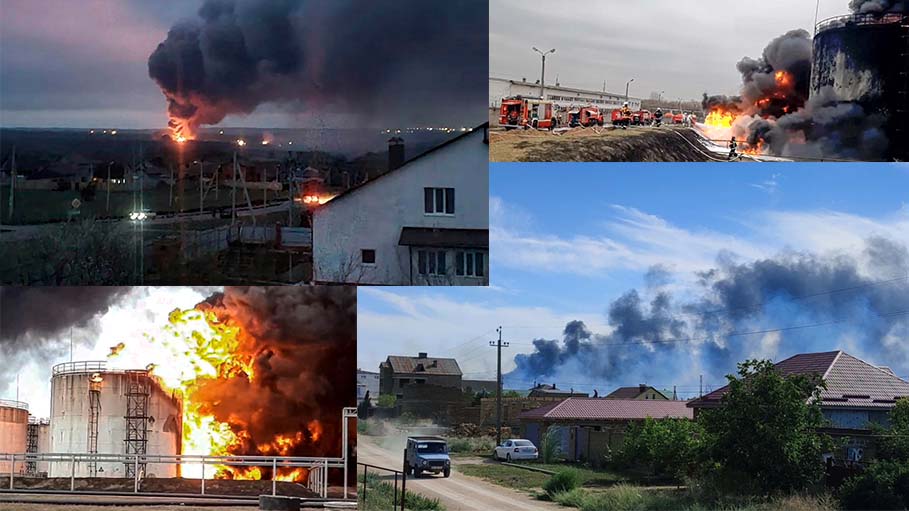 Ukraine Blows up Russian Ammunition Depot Near Border