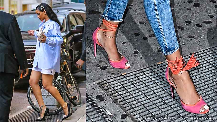 Rihanna Is Back In The News For Walking In Delicately High Heels Over Subway Grates