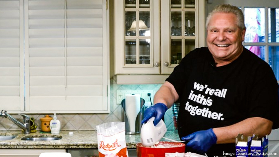 Bake Cheesecake to Beat Cabin Fever, Says Canadian Provincial Chief Doug Ford