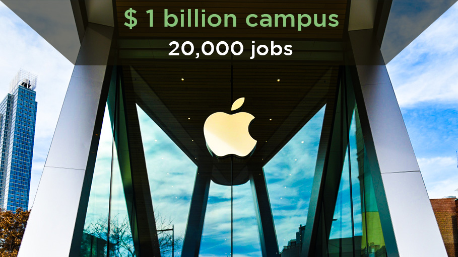 Apple to Build New $1 Billion Campus Creating 20,000 Jobs