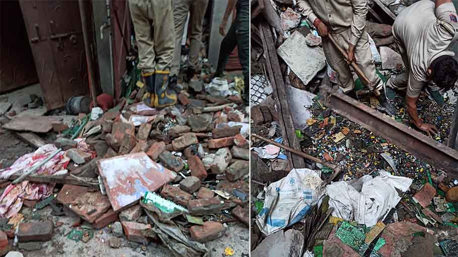 Police: 1 Death And 6 Injuries After a Building Collapsed in Northeast Delhi