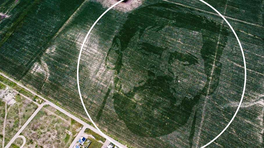 Argentina Farmer Plants Lionel Messi "Tattoo" on Field