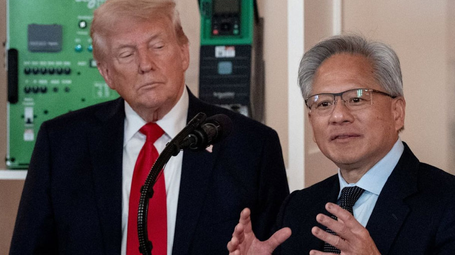 Trump Calls AI Fears a ‘Hoax’, Urges Nvidia CEO to Keep Going