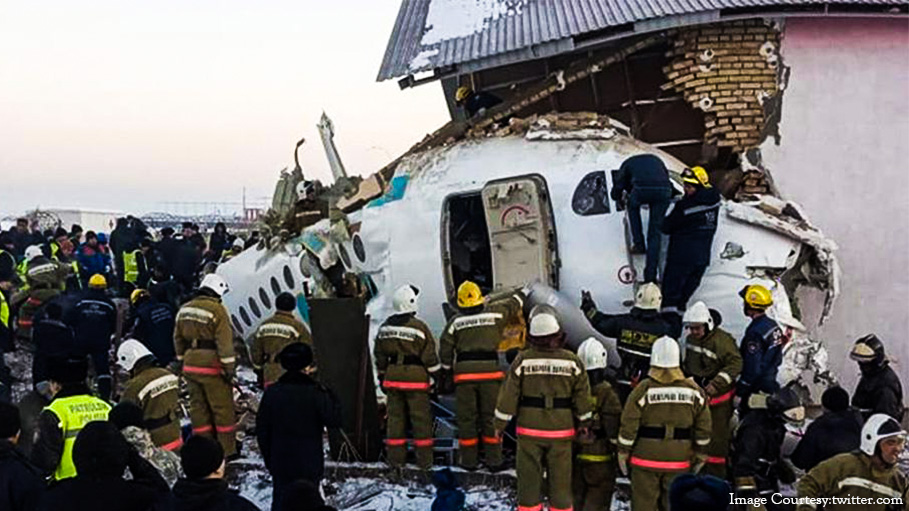 Bek Air Plane Crashes into Building; over 15 Dead and Several Injured