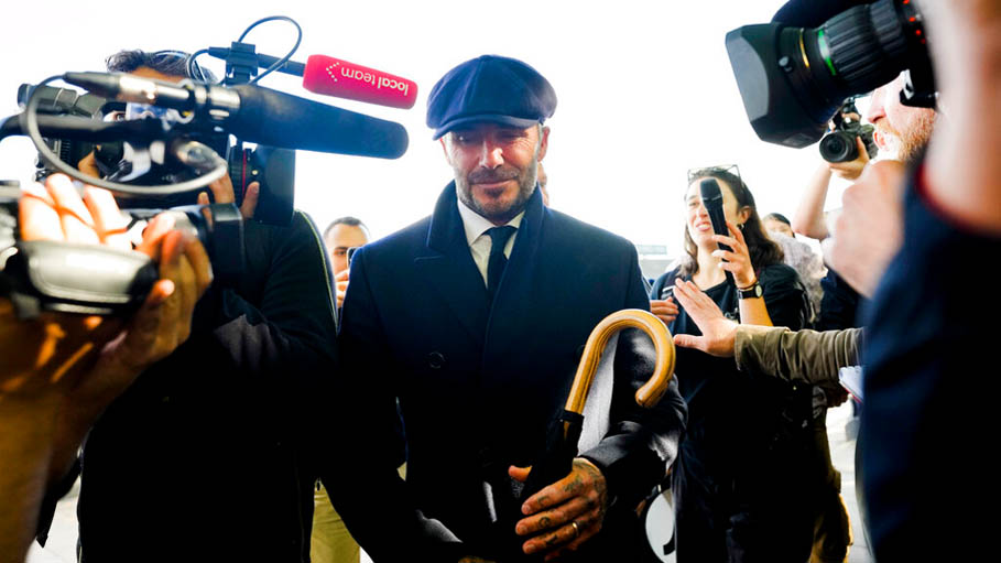 David Beckham Queues Through The Night to See Queen Elizabeth's Coffin