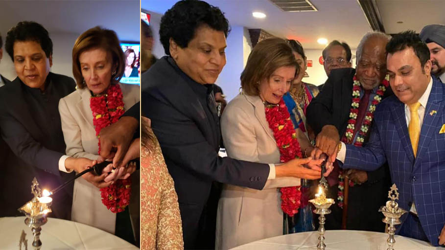 US House Speaker Pelosi Celebrates Diwali