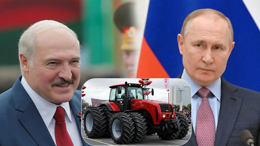 Vladimir Putin Gets A Tractor for His 70th Birthday