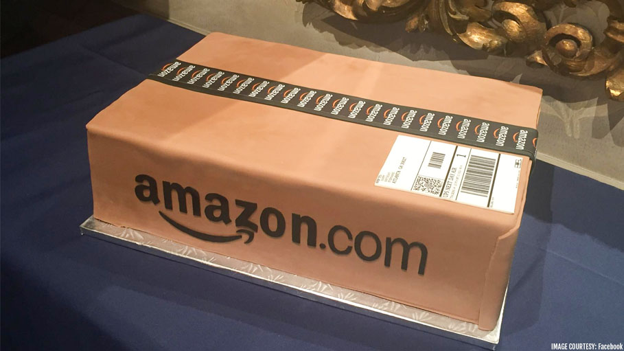 Husband Gifts Wife a Cake Designed Like an Amazon Package