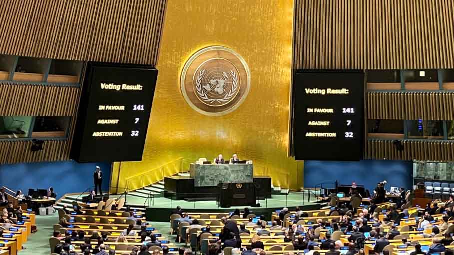 United Nations Demands Russia Withdraw from Ukraine