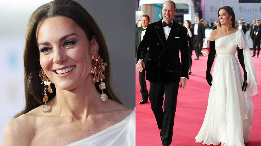 Kate Middleton Makes a Stunning Appearance at The BAFTAs in Alexander McQueen’s Tweaked Dress