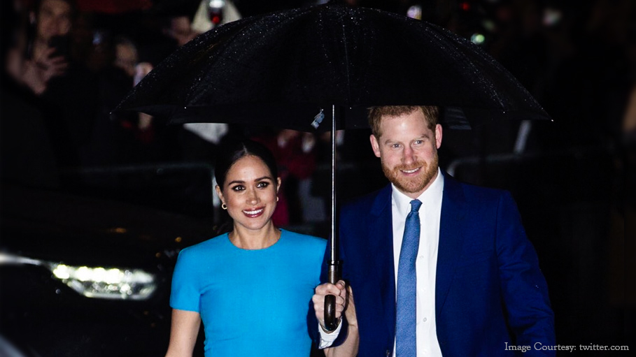 Pictures of Harry and Meghan Holding the Umbrella in London Rain Has Gone Viral