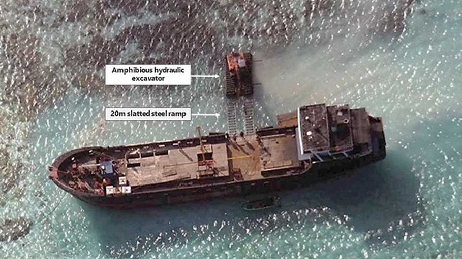 In Satellite Pics, Proof of China's Fresh Land Grab: South China Sea