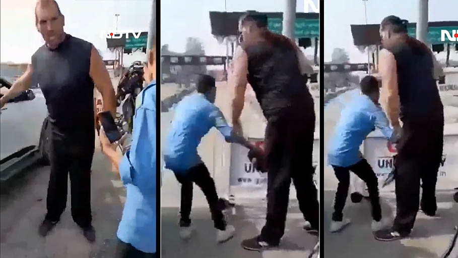 The Great Khali Slaps Toll Worker in Punjab
