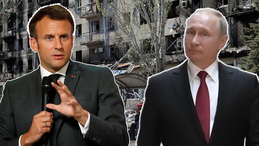 France's Macron Says Putin Committed a "Historic Mistake" by Invading Ukraine