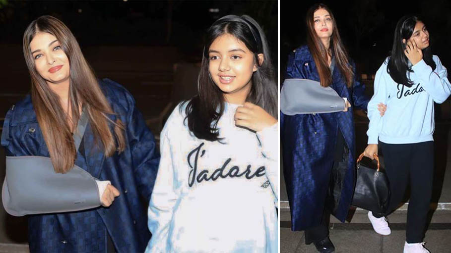 Aishwarya Rai And Aaradhya Captured at The Mumbai Airport; The Mom-Daughter Duo Were Heading to Cannes