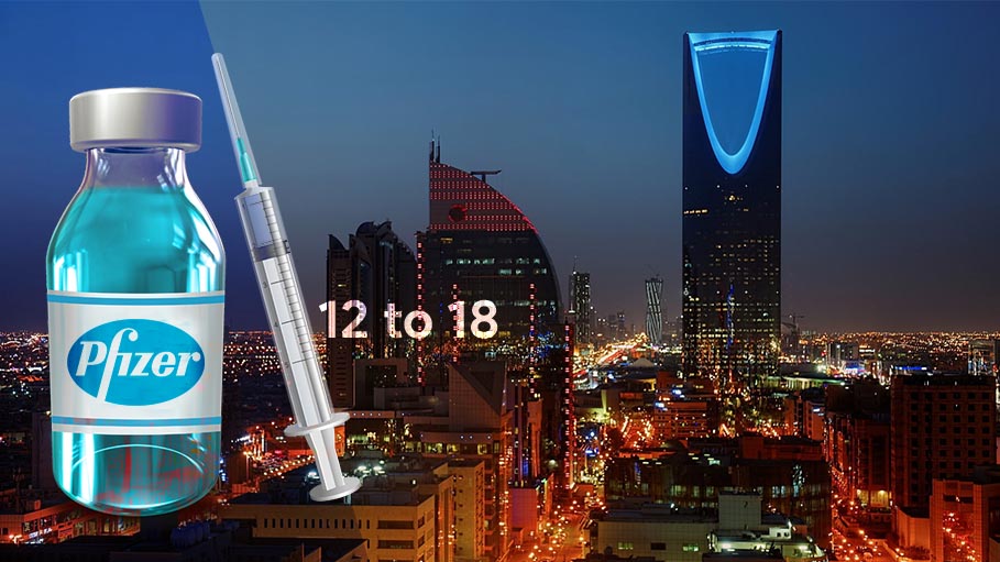Saudi Arabia to Inoculate People Aged 12 to 18 with Pfizer Vaccine