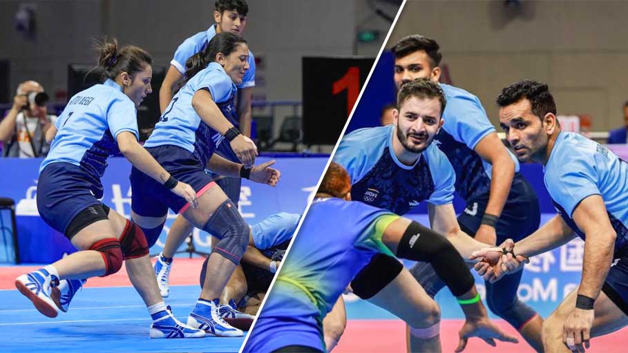 India Men and Women Kabaddi Teams Crush Thailand at Asian Games 2023