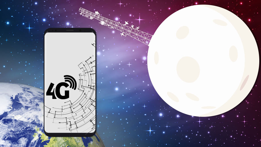 Cell Phone Connection with 4G Network on Moon by 2019