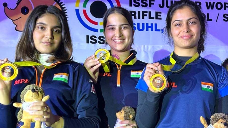 Indian Trio Wins Gold in Women's 25m Pistol Team Event at Asian Games