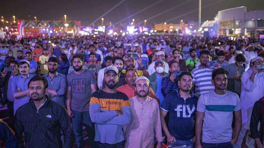 Doha: In Stadium They Built, Migrant Workers Watch World Cup's Opening Match