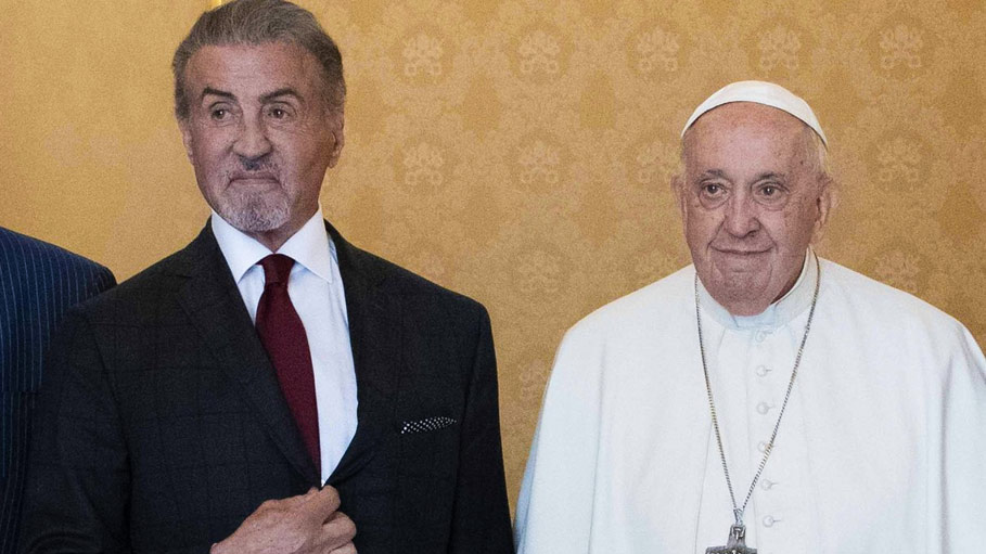 Sylvester Stallone Meets Pope Francis at The Vatican; Both Indulge in Boxing Banter