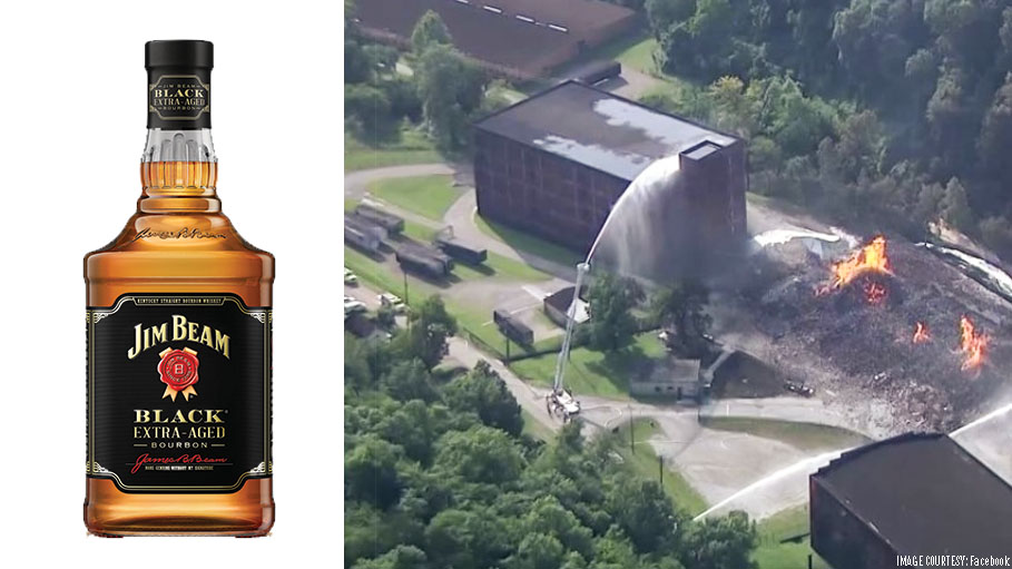 45,000 Barrels of Whiskey on Fire at a Warehouse in Kentucky