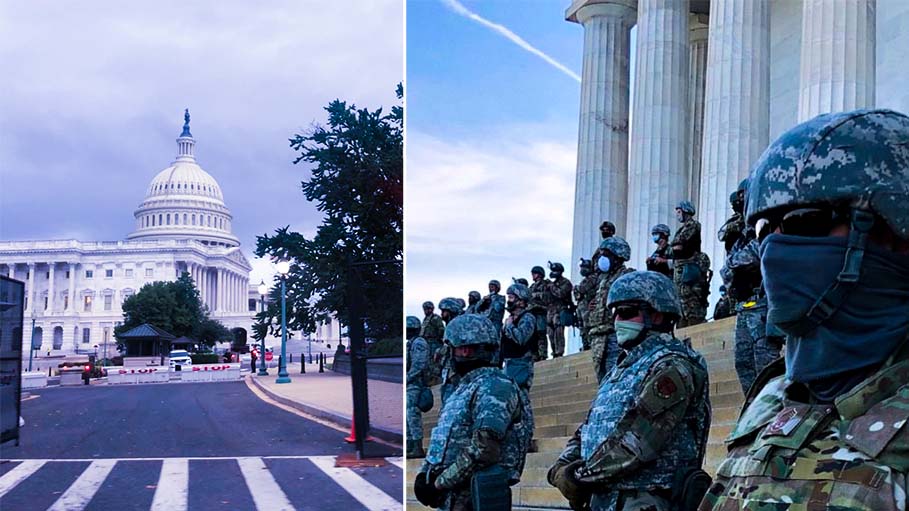 National Guard Exits US Capitol for The First Time after January 6 Attack