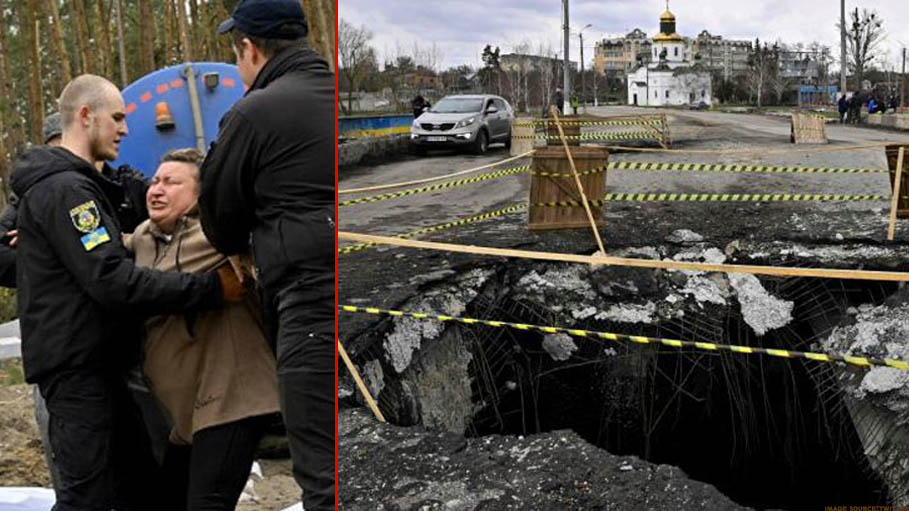 "My Little Son":Ukraine Woman Weeps by Grave