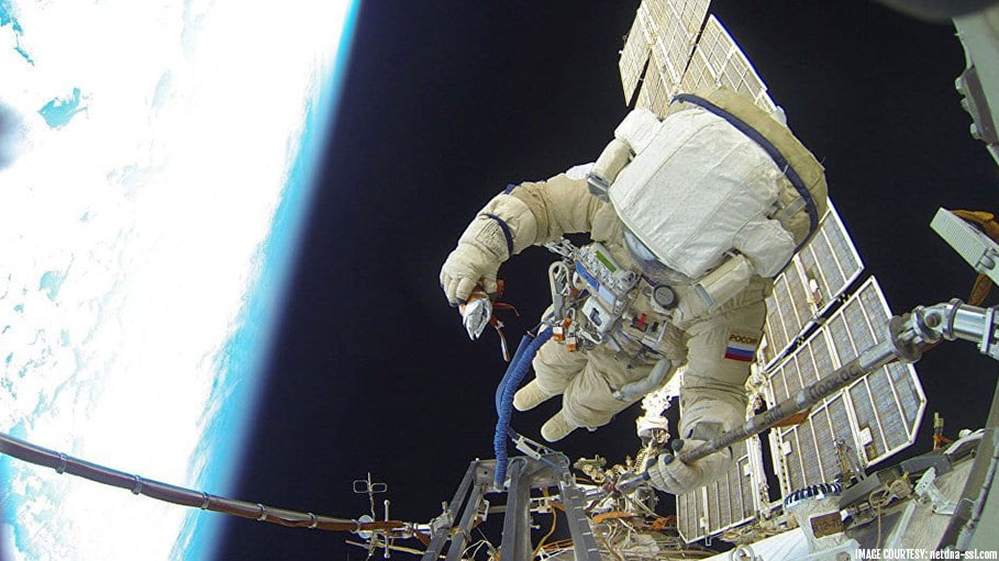 6 Hours Long Spacewalk by Russian Cosmonauts to Check Spacecraft Soyuz