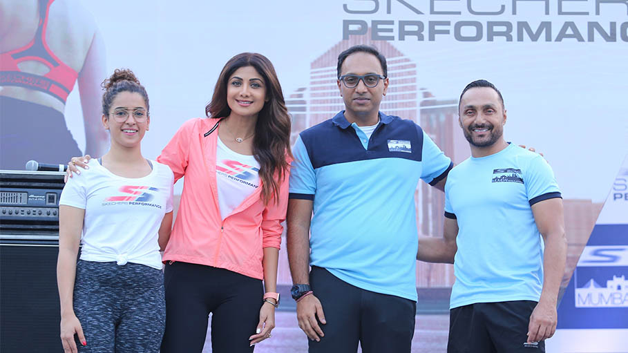 Shilpa Shetty Sanya Malhotra Rahul Bose Spice Up Skechers Walkathon