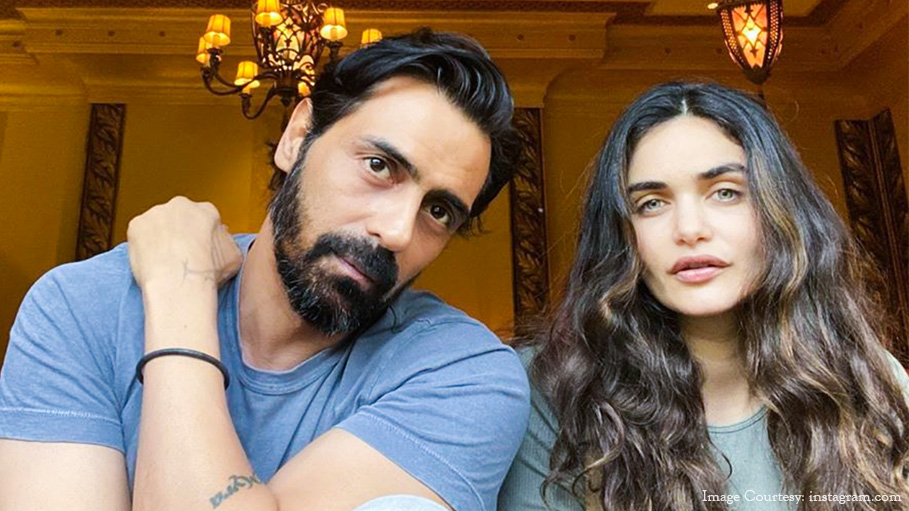 Gabriella Demetriades Assists Arjun Rampal to Shave off His Beard