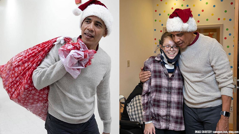 Santa Barack Obama Wins the Hearts of Children