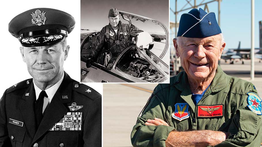 Chuck Yeager the First Pilot to Break Sound Barrier Dies