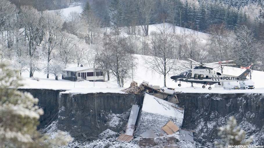 One Dead, Nine Missing in Norwegian Village Landslide