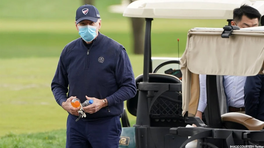 President Joe Biden Hits Golf Course for First Time in Presidency