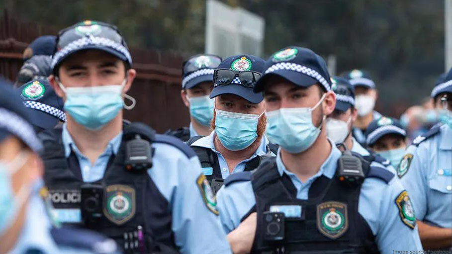 Australia Reports Surge in Covid Cases as Police Block Sydney Protest