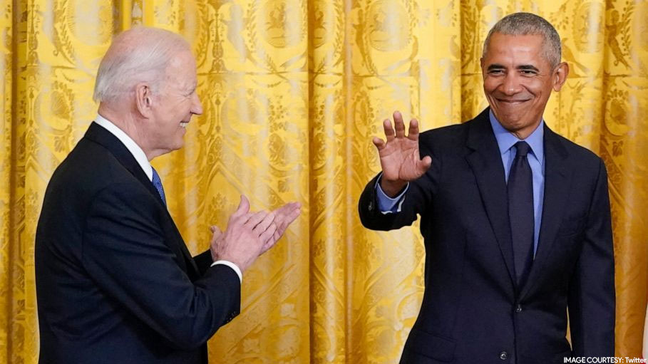 Barack Obama Jokingly Calls Biden "Vice President" During White House Event